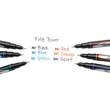 Sharpie® Water-resistant Ink Porous Point Pen, Stick, Fine 0.4 Mm, Blue Ink, Black-gray-blue Barrel, Dozen freeshipping - TVN Wholesale